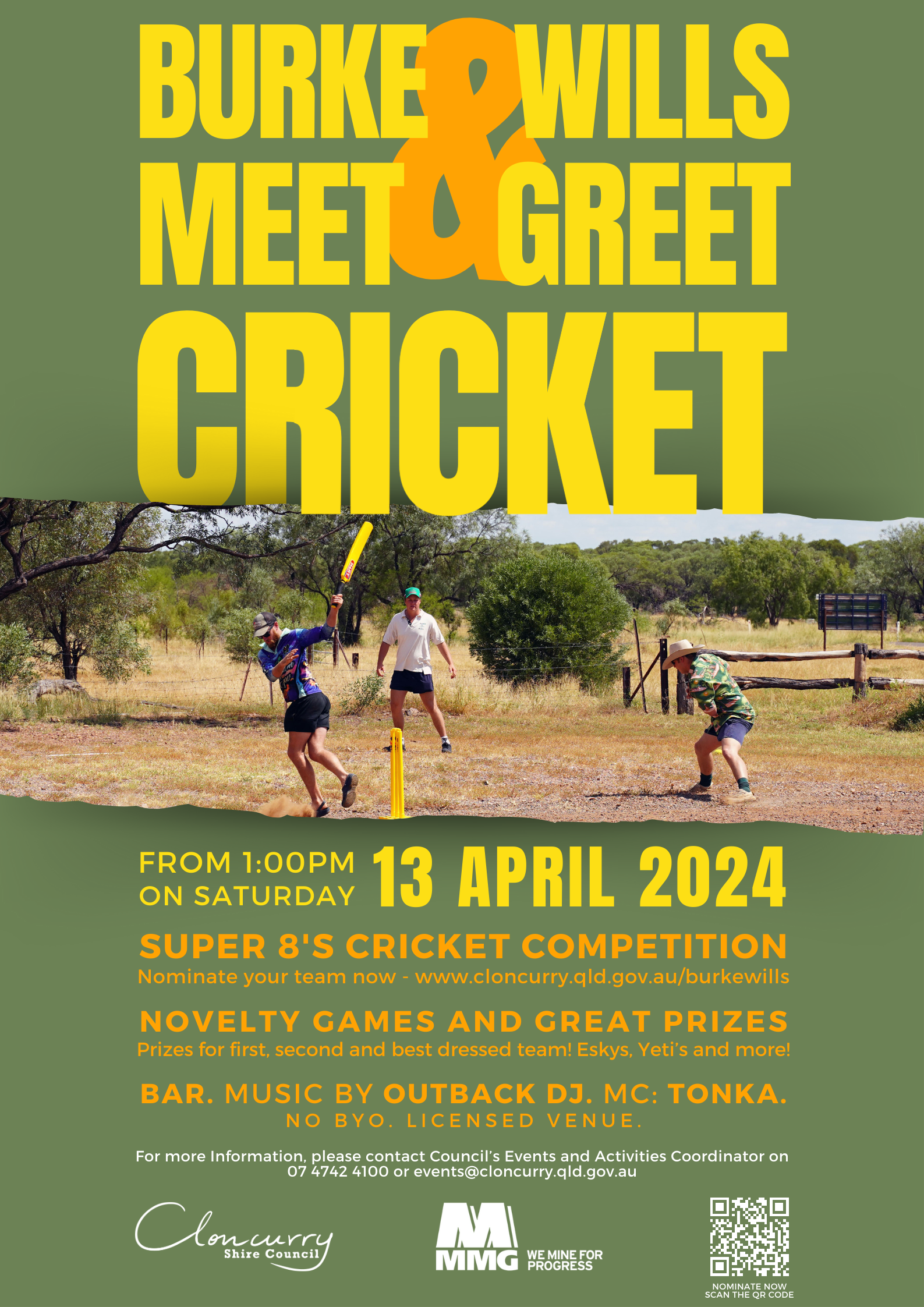 Burke & Wills Meet & Greet Cricket 2024 - Event Poster