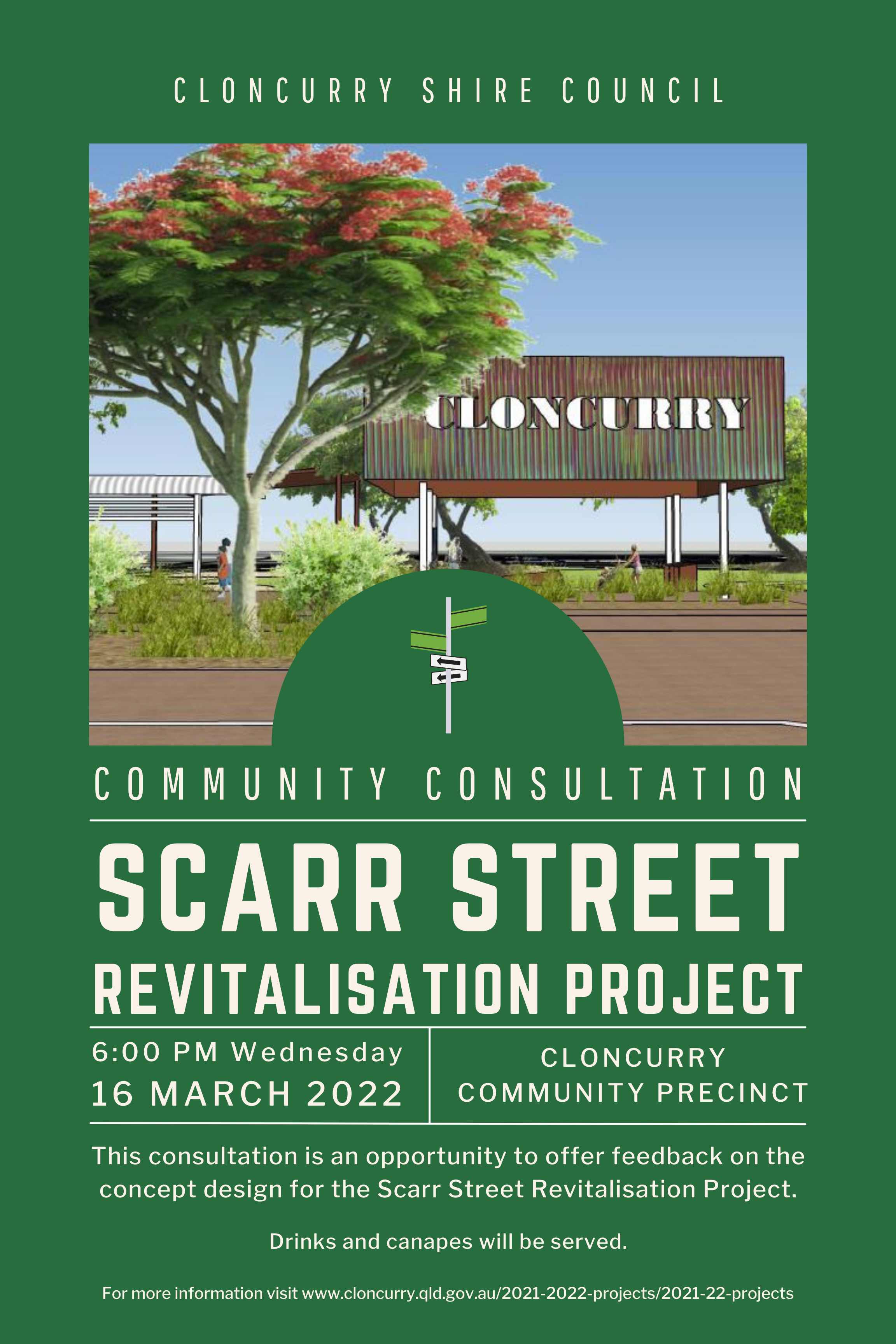 Scarr st, community, consultation, poster,