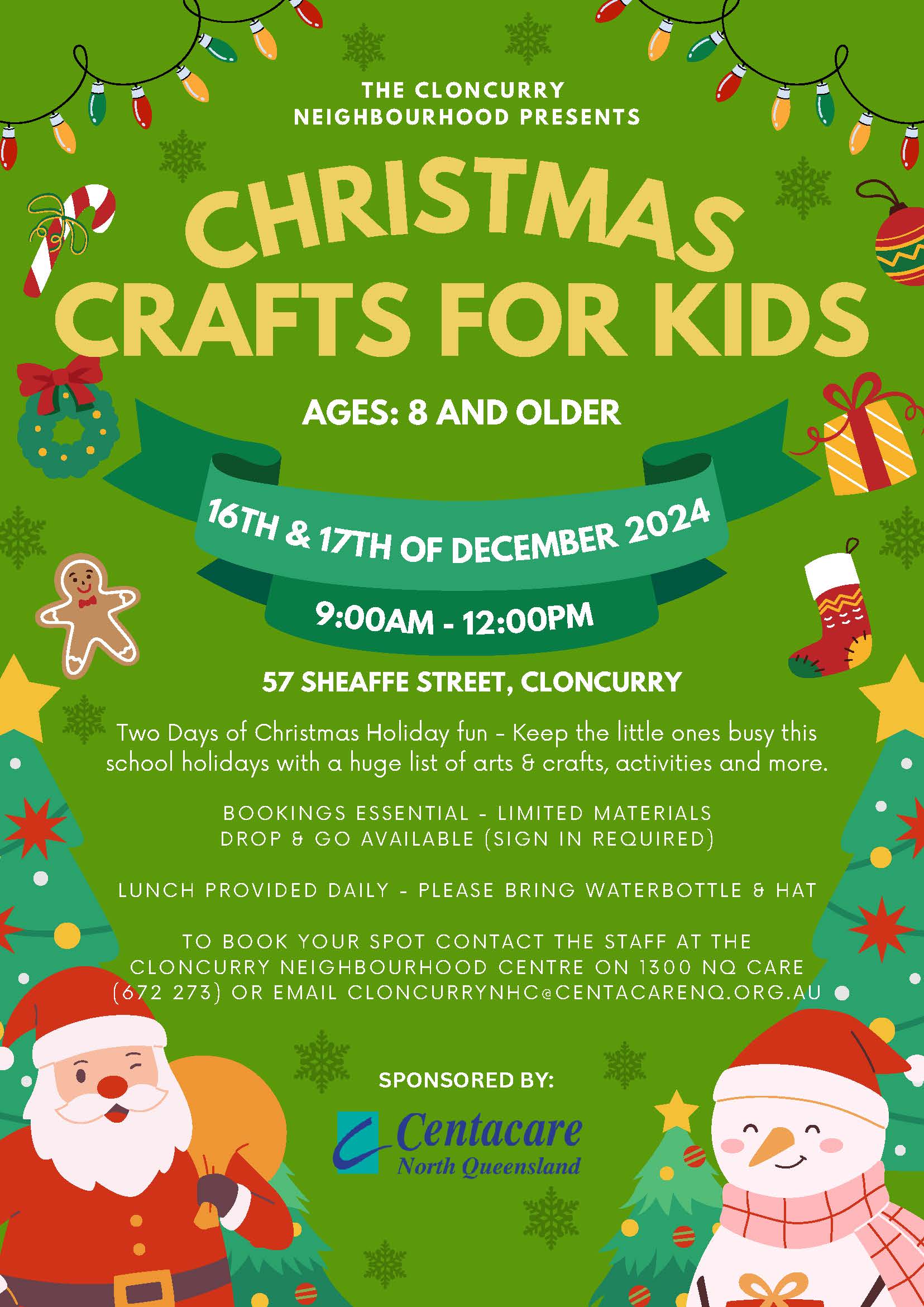 Christmas crafts for kids flyer