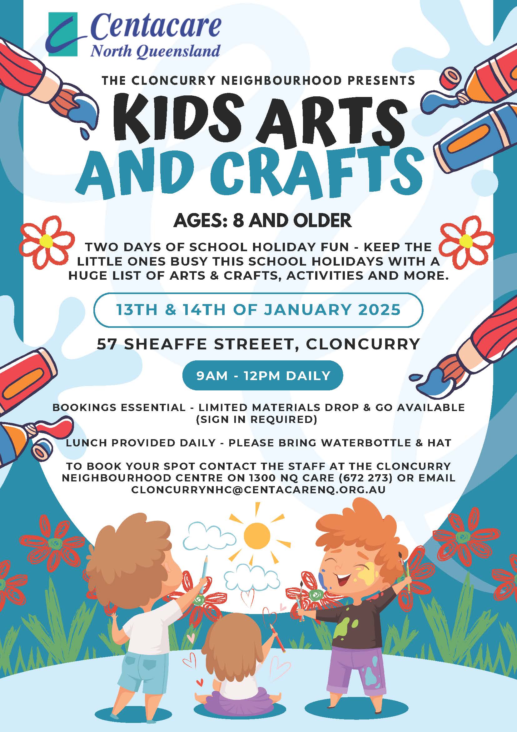 Kids arts and crafts flyer