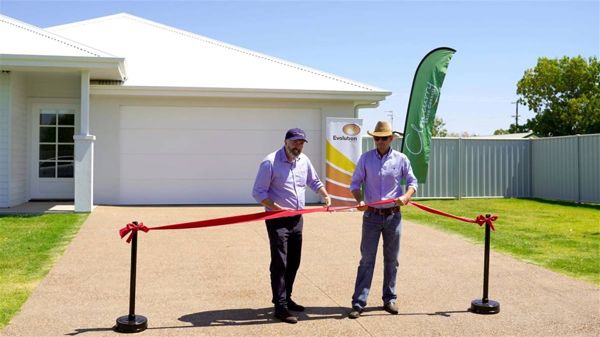 Senator Anthony Chisholm and Mayor Greg Campbell officially open the Perkins Street Housing Development